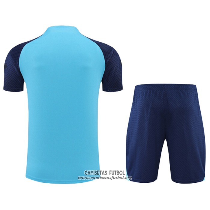 Chandal del Atletico Madrid Manga Corta 2022/2023 Azul - Pantalon Corto